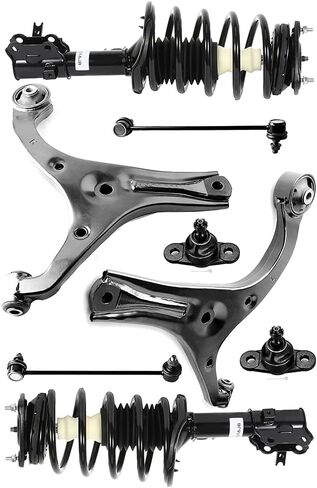 Struts suspension kit for Kia Rio 2006-2011 for Kia Rio5 2006-2011 for Hyundai Accent 2006-2011 Front Complete Strut Assembly Control Arm Front Lower Ball Joints Stabilizer Bar Link 8 PCS in Kuwait