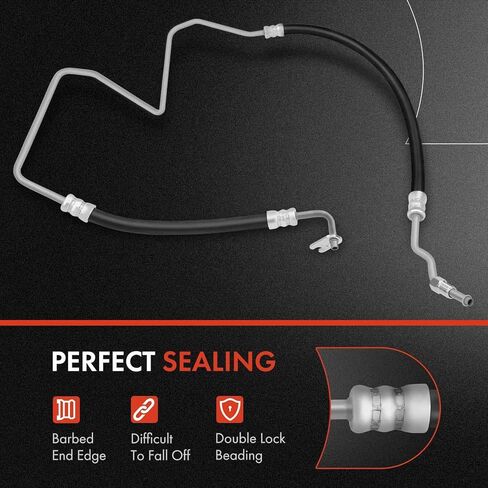 A-Premium Power Steering Pressure Hose Line Assembly Compatible with Hyundai Santa Fe 2003 2004 2005 2006, 3.5L, Tube - To Rack in Kuwait