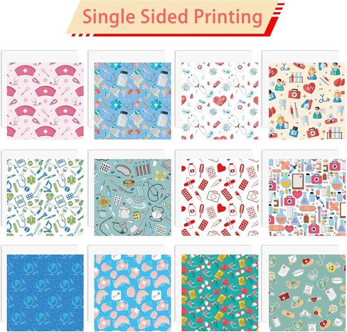 36Pcs Nurse Pattern Paper - 6" x 6" Medical Decorative Paper - Doctor Scrapbook-Paper Cardboard Card Stock DIY Crafts for Nurse Day Graduation Card Making Photo Album Crafts Arts Decor, A in Saudi Arabia
