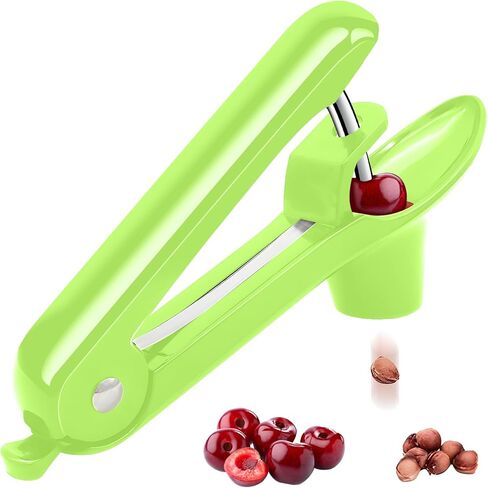 Cherry Pitter, Cherry Pit Remover Tool Cherries Corer Pitter with Hand-held Push, Olive Seed remover stones with lock design, Durable Cherries seed Corer for Cherry Jam -Black in Saudi Arabia