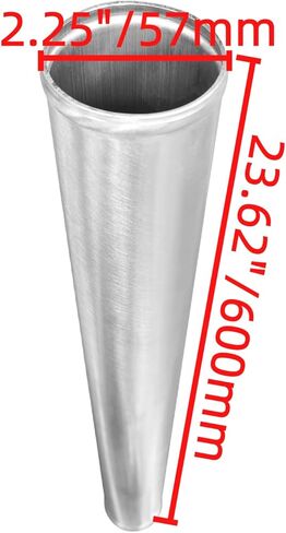 2.25" (57mm) OD Straight Aluminum Alloy Tube Intercooler Pipe 23.5in (600mm) Length Air Intake Tube Aluminum Intercooler Pipe Aluminum Pipe Tube Brushed Finish Silver in Saudi Arabia