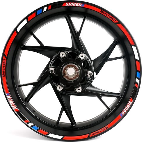 أراشي 17 "عجلة حافة شرائط الشريط ملصقات الشارات لسيارات BMW S1000RR دراجة نارية الملحقات مقاوم للماء عاكس الأحمر in Kuwait