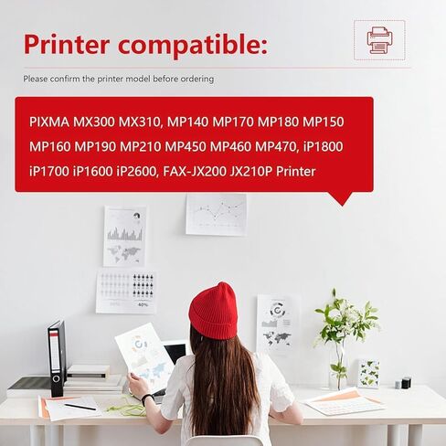 مجموعة خراطيش الحبر PG-40 CL-41 بديلة لخراطيش الحبر Canon 40 و41 PIXMA MX310 MP140 MP170 MP180 MP190 MP210 iP1600 iP2600 FAX-JX200 (أسود، ثلاثي الألوان) in Kuwait