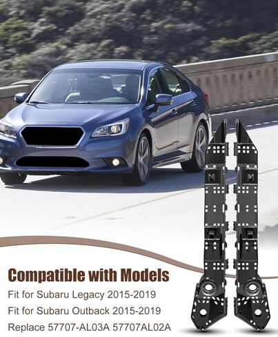 1Pair Front Bumper Fender Bracket Support Mounts Compatible with Subaru Legacy Outback 2015 2016 2017 2018 2019 Replace 57707-AL03A 57707AL03A 57707AL02A 57707-AL02A, Left and Right Side in Saudi Arabia