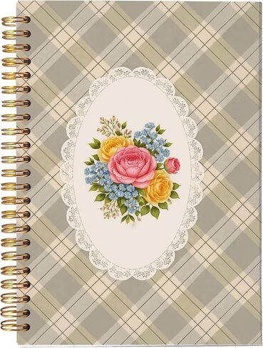 VNWEK Vintage Botanical Bumble Bee Spiral Notebook Journal 5.5x8.3 Inch, Cottagecore Floral Plant Journal, Rustic Flower Bee Nature Insect Lined Hardcover Spiral Notebook in Saudi Arabia
