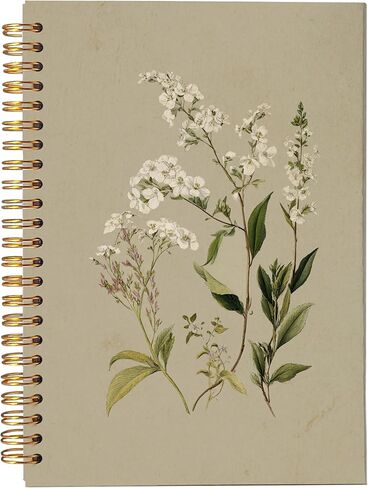 VNWEK Vintage Botanical Bumble Bee Spiral Notebook Journal 5.5x8.3 Inch, Cottagecore Floral Plant Journal, Rustic Flower Bee Nature Insect Lined Hardcover Spiral Notebook in Saudi Arabia