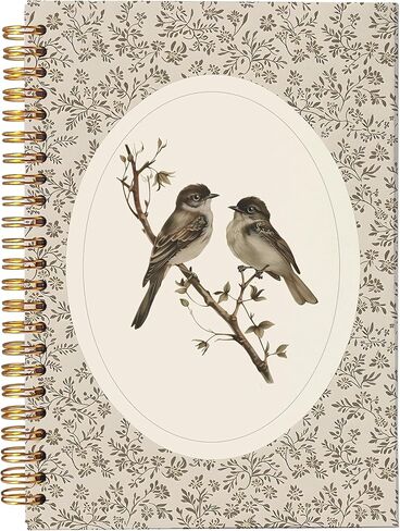 VNWEK Vintage Botanical Bumble Bee Spiral Notebook Journal 5.5x8.3 Inch, Cottagecore Floral Plant Journal, Rustic Flower Bee Nature Insect Lined Hardcover Spiral Notebook in Saudi Arabia