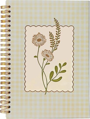 VNWEK Vintage Botanical Bumble Bee Spiral Notebook Journal 5.5x8.3 Inch, Cottagecore Floral Plant Journal, Rustic Flower Bee Nature Insect Lined Hardcover Spiral Notebook in Saudi Arabia