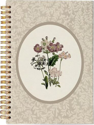 VNWEK Vintage Botanical Bumble Bee Spiral Notebook Journal 5.5x8.3 Inch, Cottagecore Floral Plant Journal, Rustic Flower Bee Nature Insect Lined Hardcover Spiral Notebook in Saudi Arabia