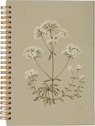 VNWEK Vintage Botanical Bumble Bee Spiral Notebook Journal 5.5x8.3 Inch, Cottagecore Floral Plant Journal, Rustic Flower Bee Nature Insect Lined Hardcover Spiral Notebook in Saudi Arabia