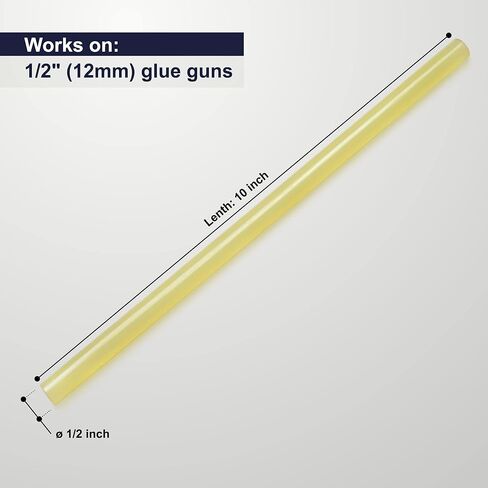 ASA 1/2" x 10" Full Size Hot Gun Adhesive | High-Strength, Fast-Bonding for Packaging, Woodworking, Box Sealing | Low-Temp | Pack of 473 in Saudi Arabia