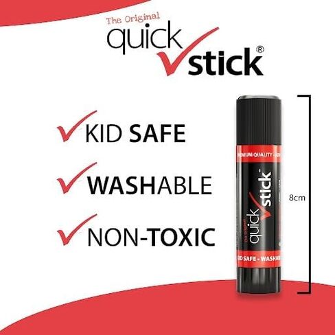 Glue Sticks Original Glue Sticks, Quality Adhesive Gluestick, Ideal Strong-Hold for Paper, Card, Textiles, Crafting Glue, Scrapbooking, Office & School Supplies (9g - Pack of 5) in Saudi Arabia