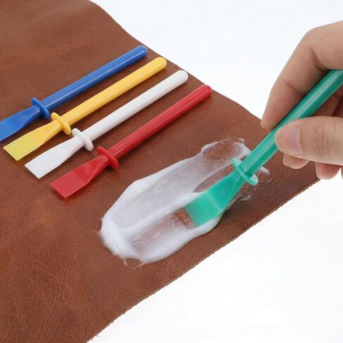 30 Pcs Colored Plastic Smear Spreaders, Silicone Glue Brush and Plastic Spreader Set, Mini Glue Sticks, Easy Clean Glues Scrapers for Woodworking Crafts, DIY Projects, Timber and Handicrafts in Kuwait