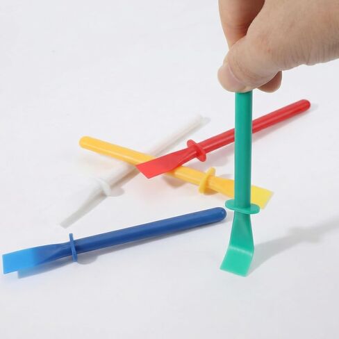 30 Pcs Colored Plastic Smear Spreaders, Silicone Glue Brush and Plastic Spreader Set, Mini Glue Sticks, Easy Clean Glues Scrapers for Woodworking Crafts, DIY Projects, Timber and Handicrafts in Kuwait