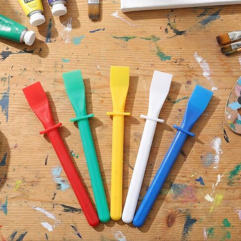 30 Pcs Colored Plastic Smear Spreaders, Silicone Glue Brush and Plastic Spreader Set, Mini Glue Sticks, Easy Clean Glues Scrapers for Woodworking Crafts, DIY Projects, Timber and Handicrafts in Kuwait