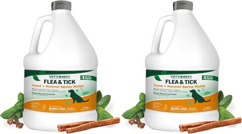 Vet's Best Flea and Tick Yard and Kennel Spray - kills Mosquitoes with Certified Natural Oils - Plant Safe with Ready-to-Use Hose Attachment - 32 oz in Saudi Arabia