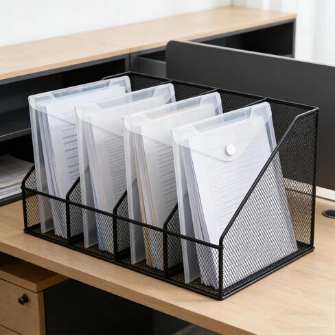 10 Pcs Vertical Clear Letter Sized Plastic Envelopes Clear Plastic Envelopes 8.5 x 11 for Document Storage, Office Supplies Organization and Photo Sorting in Saudi Arabia