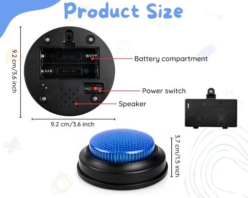 DS. DISTINCTIVE STYLE Buzzers for Trivia Games 8 Pack Game Buzzers with Lights and Sounds Answer Buzzers for Classroom Game Show Buzzers for Family Party Quiz in Kuwait