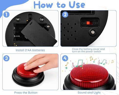 DS. DISTINCTIVE STYLE Buzzers for Trivia Games 8 Pack Game Buzzers with Lights and Sounds Answer Buzzers for Classroom Game Show Buzzers for Family Party Quiz in Kuwait