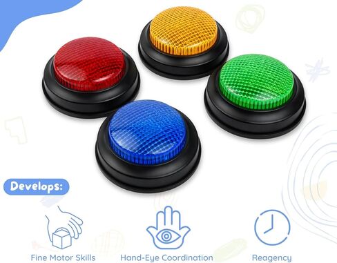 DS. DISTINCTIVE STYLE Buzzers for Trivia Games 8 Pack Game Buzzers with Lights and Sounds Answer Buzzers for Classroom Game Show Buzzers for Family Party Quiz in Kuwait