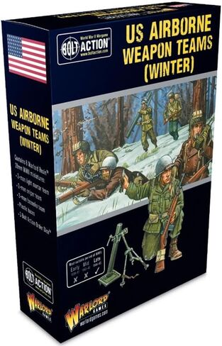 Warlord Games US Airborne (Winter) Weapons Teams 28mm Scale Resin Miniatures for Bolt Action Highly Detailed World War 2 Miniatures in Saudi Arabia