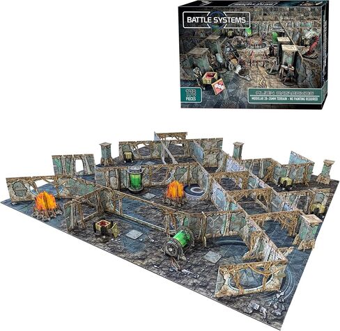 Battle Systems Sci-fi Terrain Alien Catacombs Core Set - 28-35mm RPG/Wargames / 40k Necromunda Card Scenery in Saudi Arabia