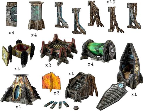 Battle Systems Sci-fi Terrain Alien Catacombs Core Set - 28-35mm RPG/Wargames / 40k Necromunda Card Scenery in Saudi Arabia
