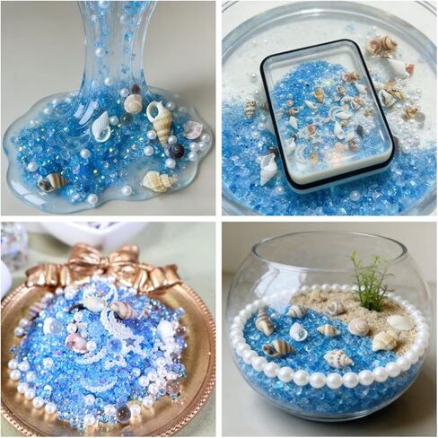 [Ocean-Themed|Epoxy Resin] 1pc Ocean-Themed Epoxy Resin Filler-Star, Moon,Shells, Crabs, Starfish, Shiny Decorations for Crafts, Home Decor, Creative Projects,Rainbow Gloss Effect in Kuwait