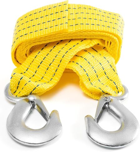 Tow Strap 118 Inch Heavy Duty 10,000 LB Capacity, Boat Winch Strap with Reinforced Loops, Recovery Tow Rope for Vehicle Off-Road & Marine Use, Boat Winch Strap with Hook Alternative in Saudi Arabia