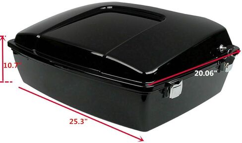 Chopped Trunk Backrest + Solo Mount Rack Fit for Harley Trunk Touring Road King Road Glide Electra Glide Street Glide 2009-2013 in Saudi Arabia