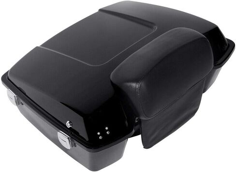 Chopped Trunk Backrest + Solo Mount Rack Fit for Harley Trunk Touring Road King Road Glide Electra Glide Street Glide 2009-2013 in Saudi Arabia