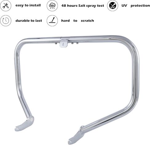 Kinglemc Crash Bar Engine Guard Highway Freeway Bar for Harley Dyna Daytona Glide Custom Low Rider Street Bob Sturgis Super Glide (Chrome) in Kuwait