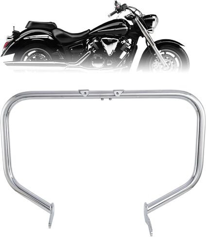 Kinglemc Crash Bar Engine Guard Highway Freeway Bar for Harley Dyna Daytona Glide Custom Low Rider Street Bob Sturgis Super Glide (Chrome) in Kuwait
