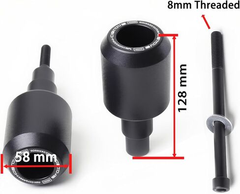 Frame Sliders Engine Crash Bar Fit for CFMOTO 675SS / 675NK / 675SR POM & Aluminum Frame Protectors, Direct Bolt-On Anti-Falling Guard Kit 8mm Thread (Black) in Saudi Arabia