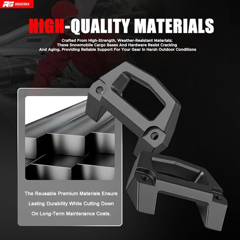 Rogierra Snowmobile Cargo Bases and Hardware Rack Brackets Kit (2-Pack) - Cargo Rack Accessories for Snowmobile, Watercraft, ATV, UTV in Kuwait