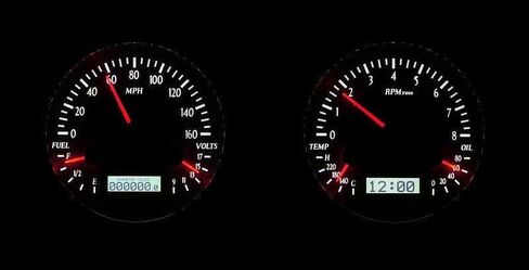 داكوتا الرقمية 47 48 49 50 51 52 53 تشيفي جي إم سي شاحنة التناظرية داش مقياس سبائك الفضة الأبيض VHX-47C-PU-S-W in Kuwait