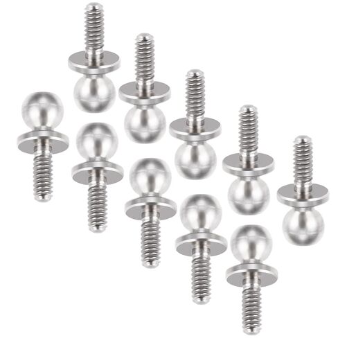 10Pcs Aluminum Alloy Ball Head Screw RC Ball Studs Upgrade Parts for Losi 1/24 Micro-B 1/28 Micro-T RC Car Buggy in Kuwait