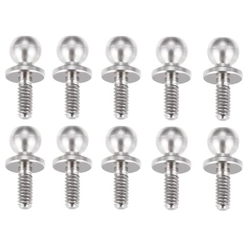10Pcs Aluminum Alloy Ball Head Screw RC Ball Studs Upgrade Parts for Losi 1/24 Micro-B 1/28 Micro-T RC Car Buggy in Kuwait