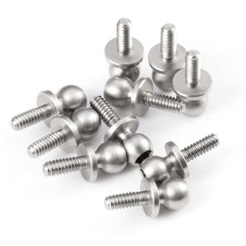 10Pcs Aluminum Alloy Ball Head Screw RC Ball Studs Upgrade Parts for Losi 1/24 Micro-B 1/28 Micro-T RC Car Buggy in Kuwait