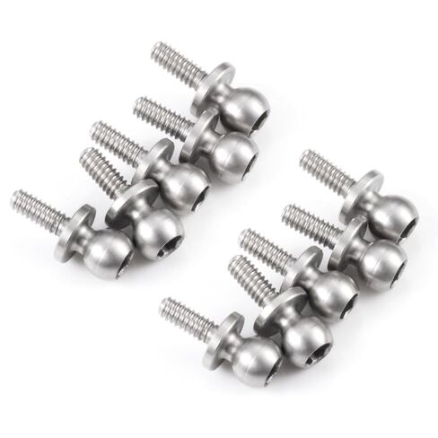 10Pcs Aluminum Alloy Ball Head Screw RC Ball Studs Upgrade Parts for Losi 1/24 Micro-B 1/28 Micro-T RC Car Buggy in Kuwait