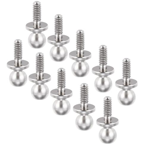 10Pcs Aluminum Alloy Ball Head Screw RC Ball Studs Upgrade Parts for Losi 1/24 Micro-B 1/28 Micro-T RC Car Buggy in Kuwait