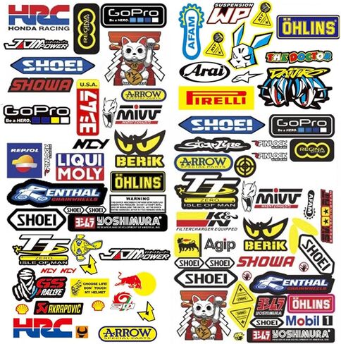 3 Racing Stickers and Decals Weatherproof Vinyl Sponsor for Motorcycles Dirtbike Stickers for Motorcycles,Cars,Racing Vehicles,Helmets,and More in Saudi Arabia