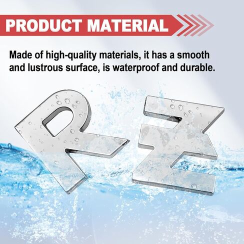 40PCS 3D Chrome Car Letters Emblem & Number Decal Custom Adhesive Automotive Badge Stickers, Universal Fit Weatherproof Logo for Vehicle Trunk Side Rear Wall Decor Outdoor Accessories in Saudi Arabia