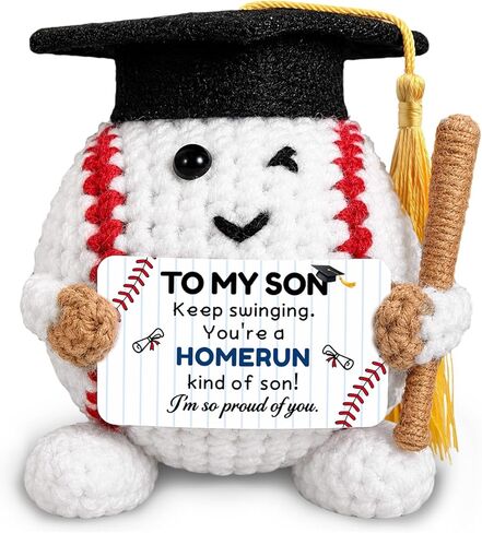Graduation Gift for Him Her Class of 2026 Baseball Crochet for College High School Graduates Inspirational Graduation Crochet Positive Baseball Crochet for Grads Handmade Gift for Nursing Student in Saudi Arabia