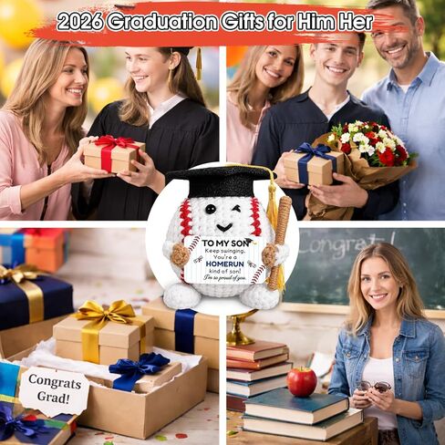 Graduation Gift for Him Her Class of 2026 Baseball Crochet for College High School Graduates Inspirational Graduation Crochet Positive Baseball Crochet for Grads Handmade Gift for Nursing Student in Saudi Arabia