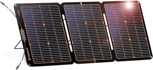 FlexSolar 40W Portable Solar Panel Charger - Upgraded Fast Charging with USB-C PD2.0, QC3.0 & 19V DC for Power Stations, Phones, Power Banks, IP67 Waterproof Foldable for Camping, Hiking, RV in Saudi Arabia