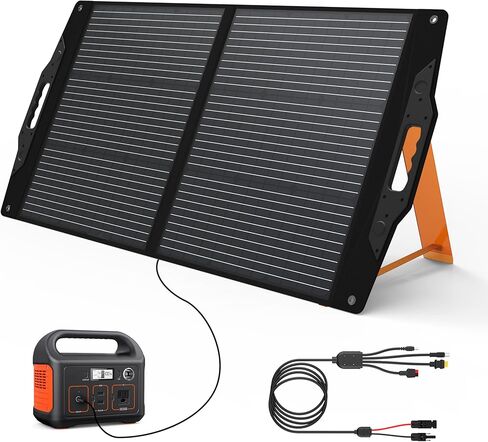 FlexSolar 40W Portable Solar Panel Charger - Upgraded Fast Charging with USB-C PD2.0, QC3.0 & 19V DC for Power Stations, Phones, Power Banks, IP67 Waterproof Foldable for Camping, Hiking, RV in Saudi Arabia