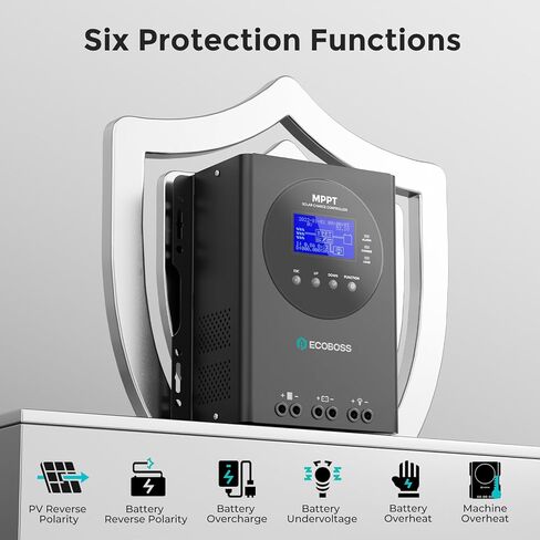 60A MPPT Solar Charge Controller 12V/24V/36V/48V Auto, Max 150V PV Input, LCD Display, Adjustable Parameter Solar Panel Regulator for Lithium, Gel, Flooded Battery in Saudi Arabia