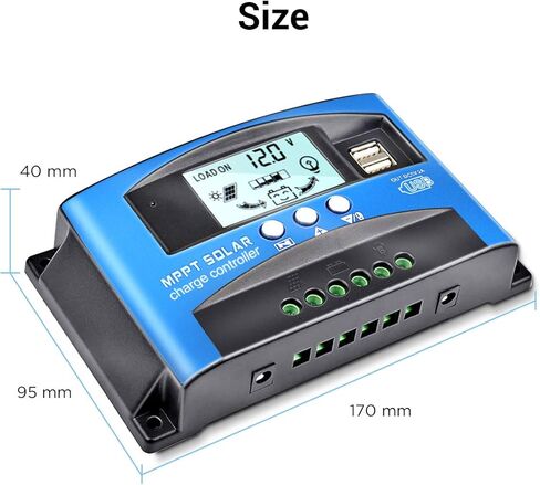 MPPT Solar Charge Controller 30A 12V/24V Auto Solar Panel Intelligent Regulator with Dual USB Port LCD Display for Lead Acid Batteries in Saudi Arabia