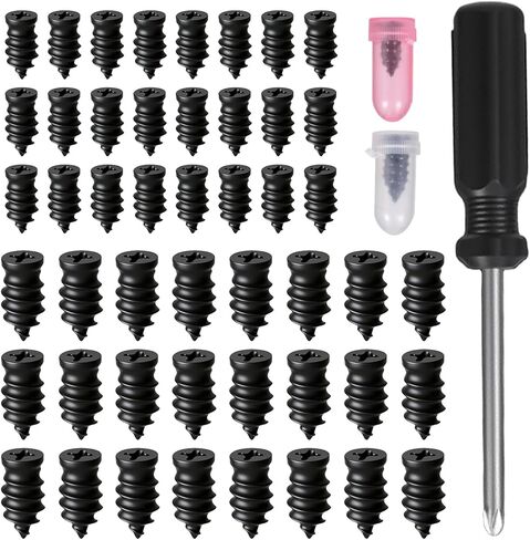 50 PCS Tire Repair Rubber Nails, Spiral Vacuum Tire Plug Kit, Fast Self-Service Puncture Repair Tools for Car, Truck, Motorcycle, Tractor Tire Puncture Repair in Kuwait